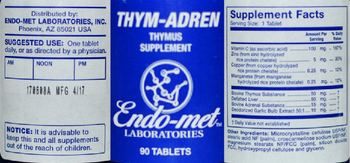 Endo-Met Laboratories Thym-Adren - thymus supplement