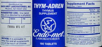 Endo-Met Laboratories Thym-Adren - thymus supplement