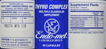 Endo-Met Laboratories Thyro Complex - multiple glandular supplement