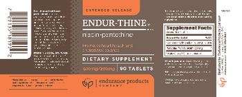 Endurance Products Company ENDUR-THINE - supplement