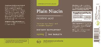 Endurance Products Company Plain Niacin 250 mg - supplement
