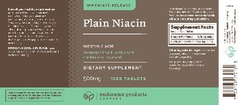 Endurance Products Company Plain Niacin 500 mg - supplement