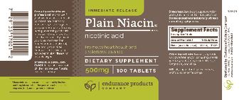 Endurance Products Company Plain Niacin 500 mg - supplement