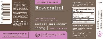 Endurance Products Company Resveratrol 100mg - supplement