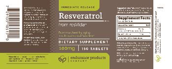 Endurance Products Company Resveratrol from ResVida 100 mg - supplement