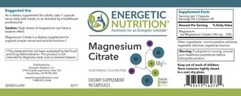 Energetic Nutrition Magnesium Citrate - supplement
