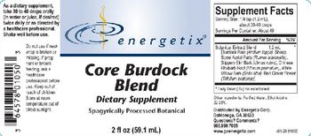 Energetix Core Burdock Blend - supplement