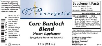 Energetix Core Burdock Blend - supplement