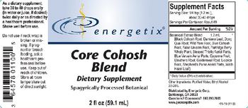 Energetix Core Cohosh Blend - supplement