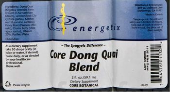 Energetix Core Dong Quai Blend - supplement