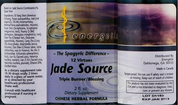 Energetix Jade Source - supplement
