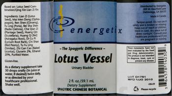 Energetix Lotus Vessel - supplement