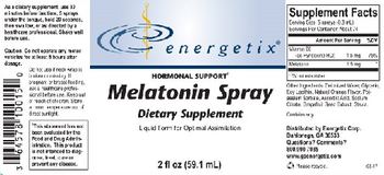 Energetix Melatonin Spray - supplement