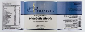 Energetix Metabolic Matrix - supplement