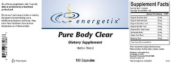 Energetix Pure Body Clear - supplement