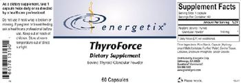 Energetix ThyroForce - supplement