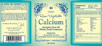 Energy Essentials Catie's Raw Vegetable Calcium - supplement