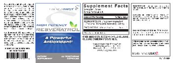 Energy First High Potency Resveratrol - supplement