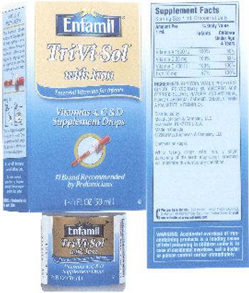Enfamil Tri-Vi-Sol With Iron - vitamins a c d supplement drops