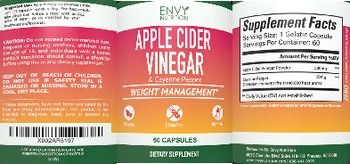 Envy Nutrition Apple Cider Vinegar & Cayenne Pepper - supplement