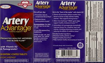 Enzymatic Therapy Artery Advantage Circulatory Support - supplement