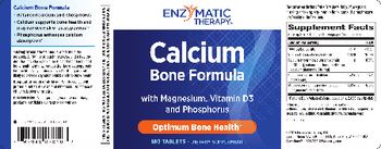 Enzymatic Therapy Calcium Bone Formula - supplement