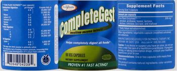 Enzymatic Therapy Complete Gest Vegetarian Enzymes - supplement