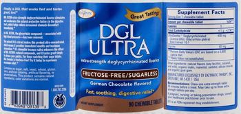 Enzymatic Therapy DGL Ultra Extra-Strength Deglycyrrhizinated Licorice German Chocolate Flavored - supplement