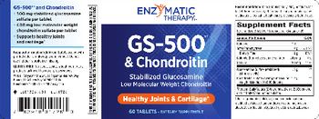 Enzymatic Therapy GS-500 and Chondroitin - supplement