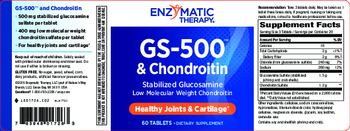 Enzymatic Therapy GS-500 & Chondroitin - supplement