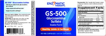 Enzymatic Therapy GS-500 Glucosamine Sulfate - supplement