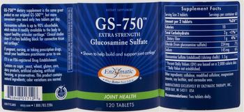 Enzymatic Therapy GS-750 Extra Strength Glucosamine Sulfate - supplement