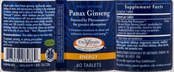 Enzymatic Therapy Panax Ginseng - supplement