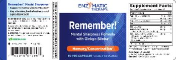 Enzymatic Therapy Remember! - supplement