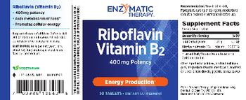Enzymatic Therapy Riboflavin Vitamin B2 400 mg Potency - supplement