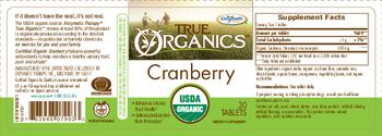 Enzymatic Therapy True Organics Cranberry - supplement