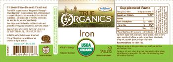 Enzymatic Therapy True Organics Iron - supplement