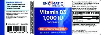 Enzymatic Therapy Vitamin D3 1,000 IU - supplement