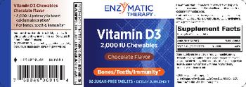 Enzymatic Therapy Vitamin D3 2,000 IU Chewables Chocolate Flavor - supplement