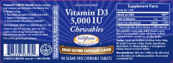 Enzymatic Therapy Vitamin D3 5,000 IU Chewables Chocolate Flavor - supplement