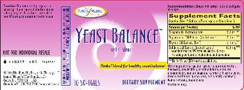 Enzymatic Therapy Yeast Balance - supplement