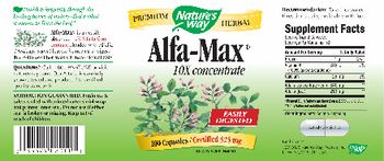 Nature's Way Alfa-Max 10X Concentrate - supplement