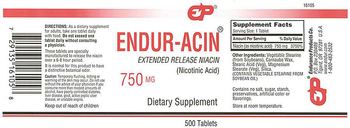 EP Endur-Acin Extended Release Niacin 750 mg - supplement