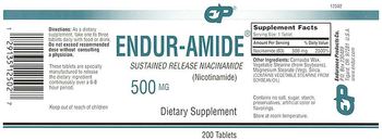 EP Endur-Amide Sustained Release NIacinamide 500 mg - supplement