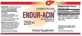 EP Extended Release Endur-Acin Wax Matrix Niacin 250 mg - supplement
