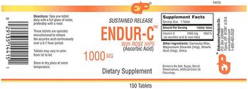 EP Sustained Release Endur-C with Rose Hips 1000 mg - supplement