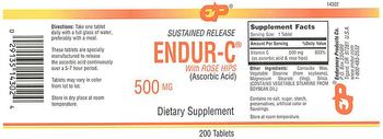 EP Sustained Release Endur-C With Rose Hips 500 mg - supplement