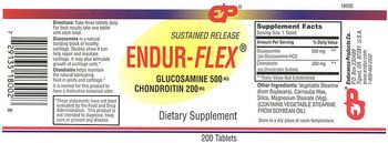 EP Sustained Release Endur-Flex Glucosamine 500 mg Chondroitin 200 mg - supplement