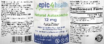 Epic 4 Health Natural Astaxanthin 12 mg - supplement