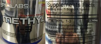 Epic Labs Methyl 1-3 Strawberry Lemonade - supplement